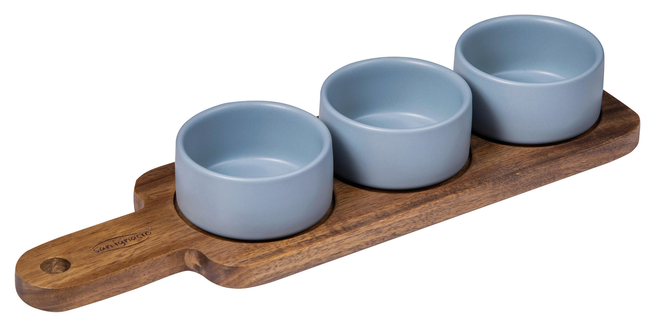 SAN IGNACIO Schalenset NOIA blau Holz D: ca. 8 cm NOIA - blau (8,00cm) - SAN IGNACIO