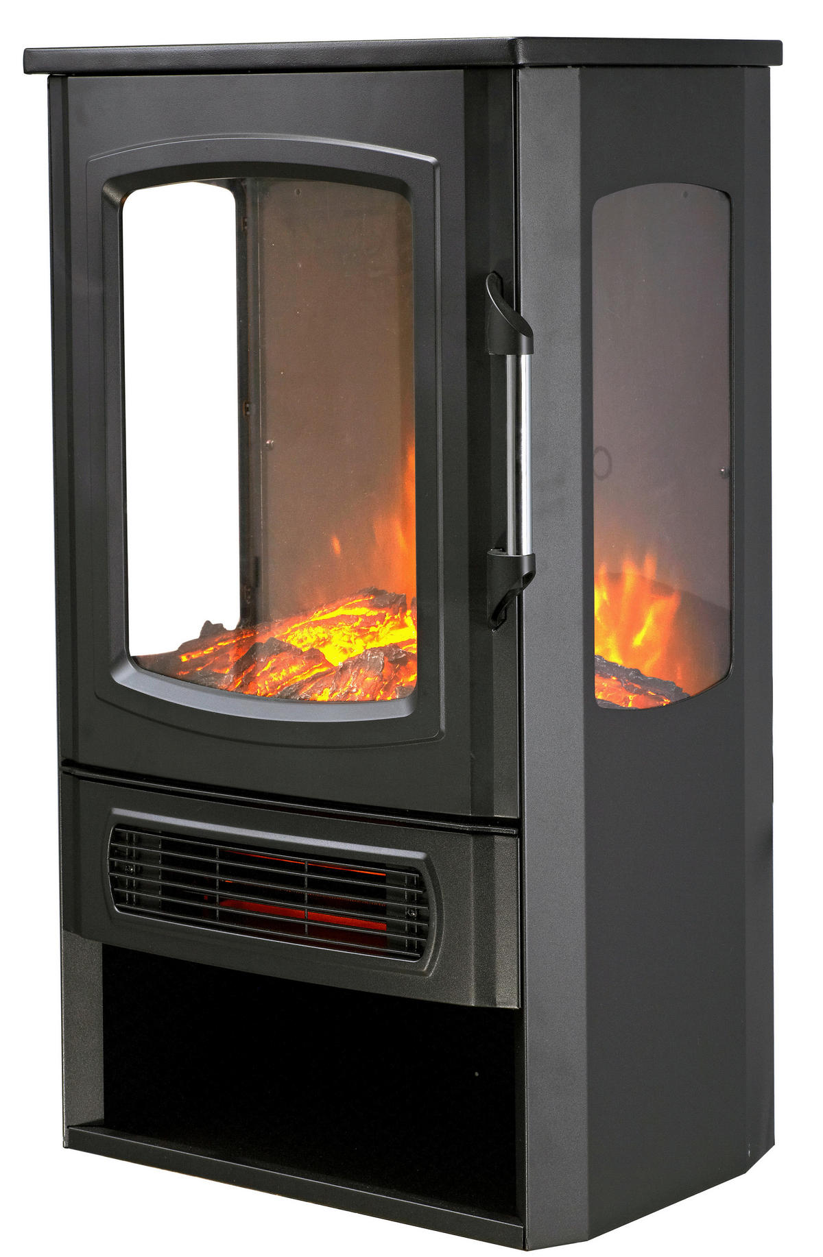 Elektrischer-Kamin schwarz Kunststoff Metall B/H/T: ca. 44,5x74x32 cm JORID - schwarz (44,50/74,00/32,00cm)