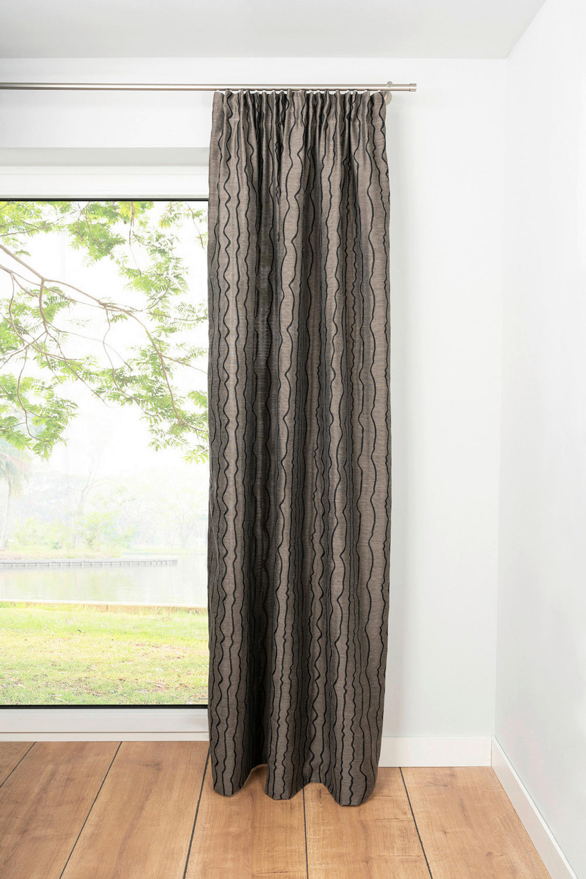 Kombivorhang 2er Pack Stream taupe B/L: ca. 135x300 cm Stream - taupe (135,00/300,00cm)