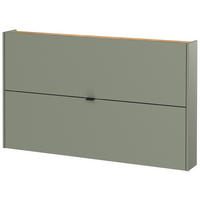 Schuhschrank 1392-629 Eiche Navarra Nachbildung grün B/H/T: ca. 140x85x19 cm 1392-629 - Eiche/grün (140,00/85,00/19,00cm) - Germania