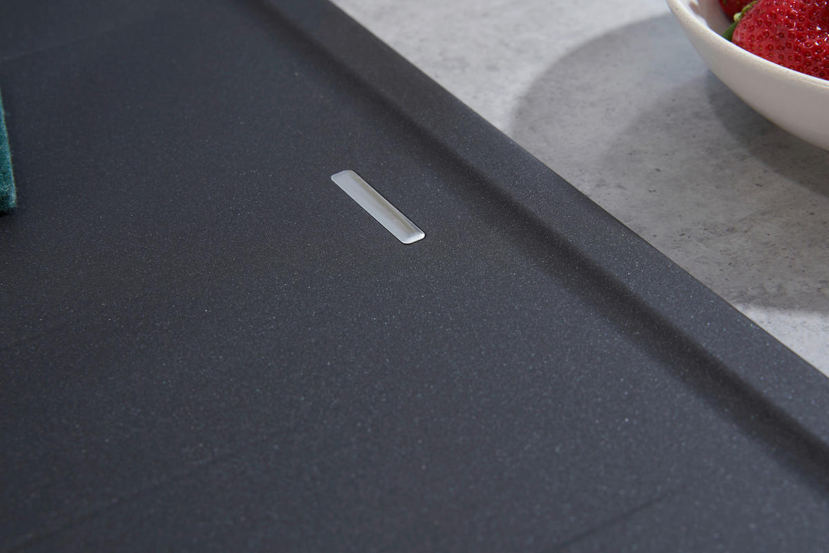 Respekta Einbauspüle Columbia 100 x 50 S schwarz Granitverbundmaterial B/H/T: ca. 100x18,5x50 cm Columbia 100 x 50 S - schwarz (100,00/18,50/50,00cm) - Respekta