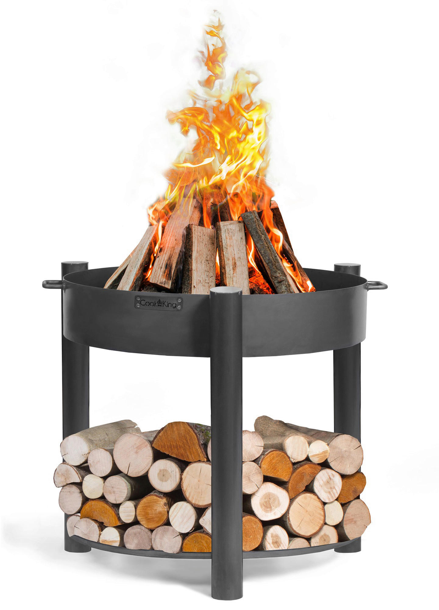 CookKing Feuerschale Montana 80 schwarz Stahl B/H/T: ca. 88x80x88 cm Montana 80 - schwarz (88,00/80,00/88,00cm) - CookKing