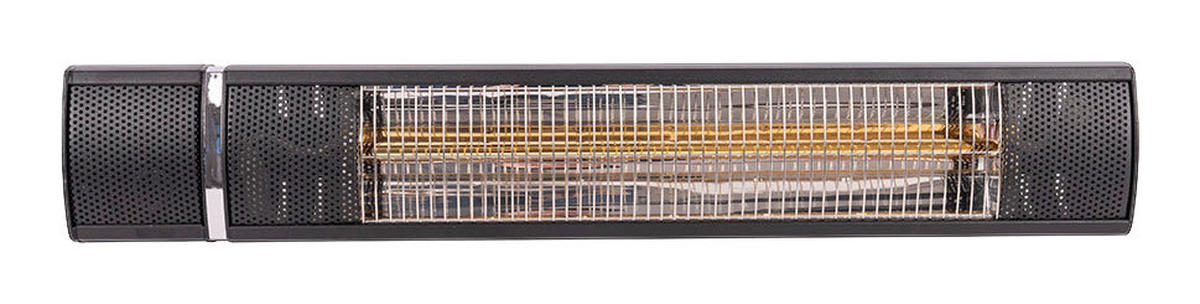 BHP Terassenheizstrahler Lettland B992323 schwarz Aluminium B/H/T: ca. 63x10,5x16,2 cm ca. 2000 W Terrassenheizer Lettland B992323 - schwarz (63,00/10,50/16,20cm) - BHP