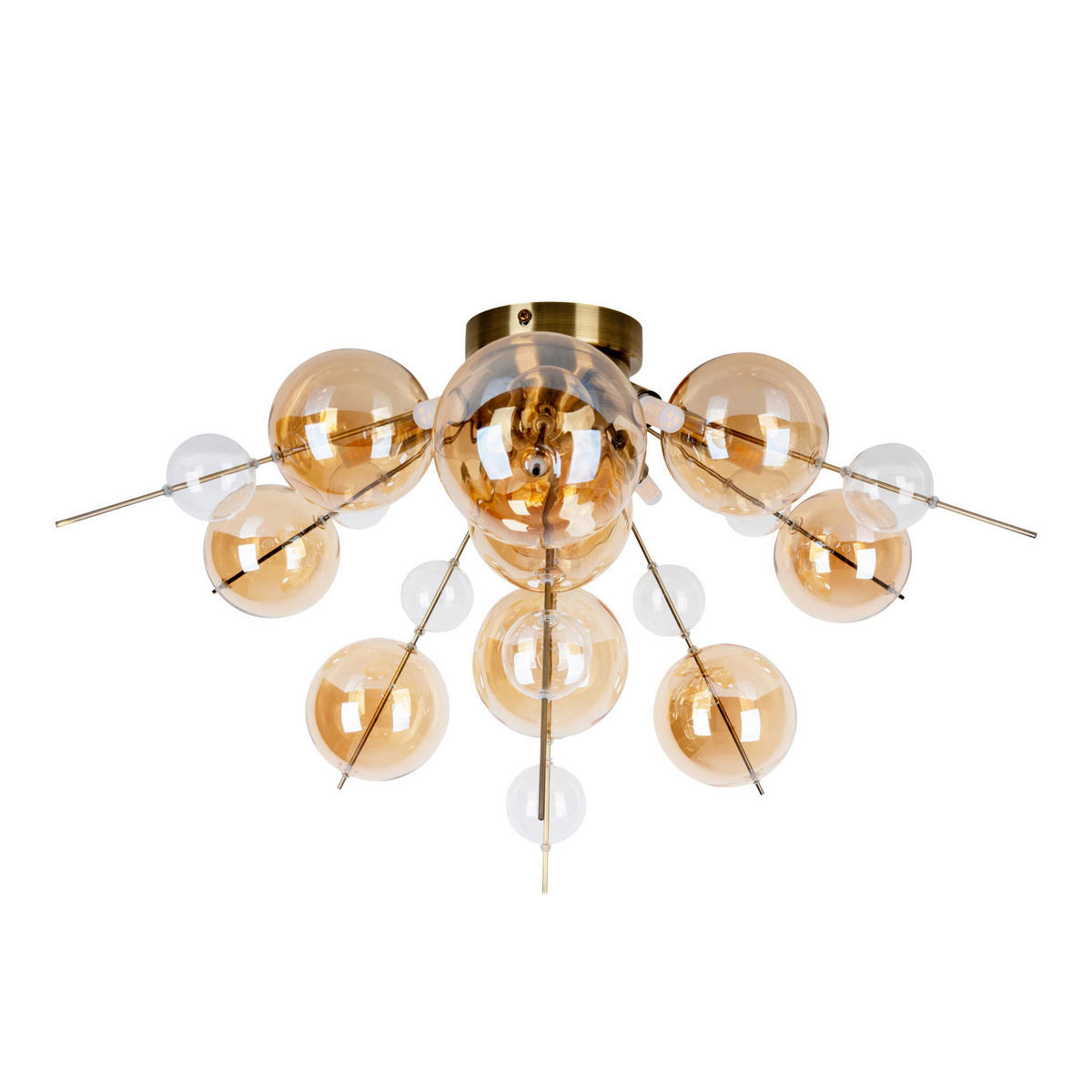 Näve Leuchten Deckenleuchte amber Glas Metall B/H/T/D: ca. 57x38x57x57 cm G9 6 Brennstellen EXPLOSION - amber (57,00/38,00/57,00cm) - Näve Leuchten