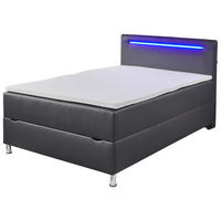 Boxbett Candela schwarz Kunstleder Candela - blau/schwarz (142,00/110,00/208,00cm)