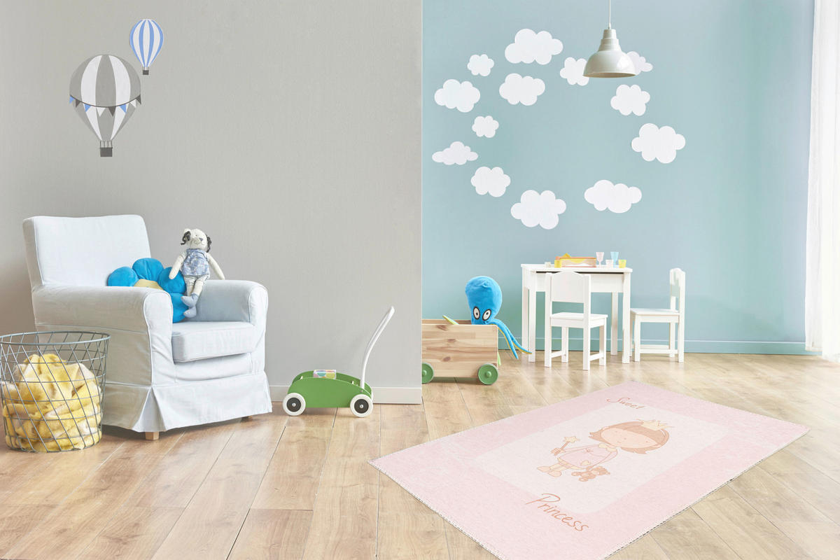 360Living Teppich Bambini rosé B/L: ca. 120x180 cm Bambini - rosé (120,00/180,00cm) - 360Living
