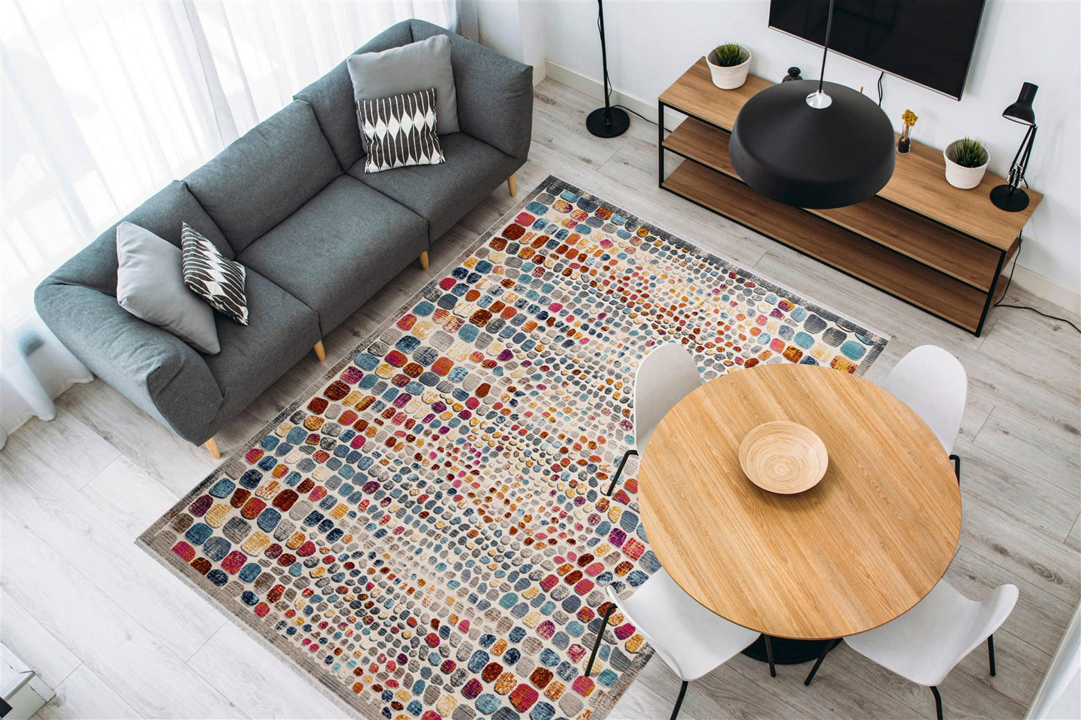me gusta Kurzflorteppich Anouk 125 mehrfarbig B/H/L: ca. 80x0,35x150 cm Anouk 125 - mehrfarbig (150,00/80,00/0,35cm) - me gusta