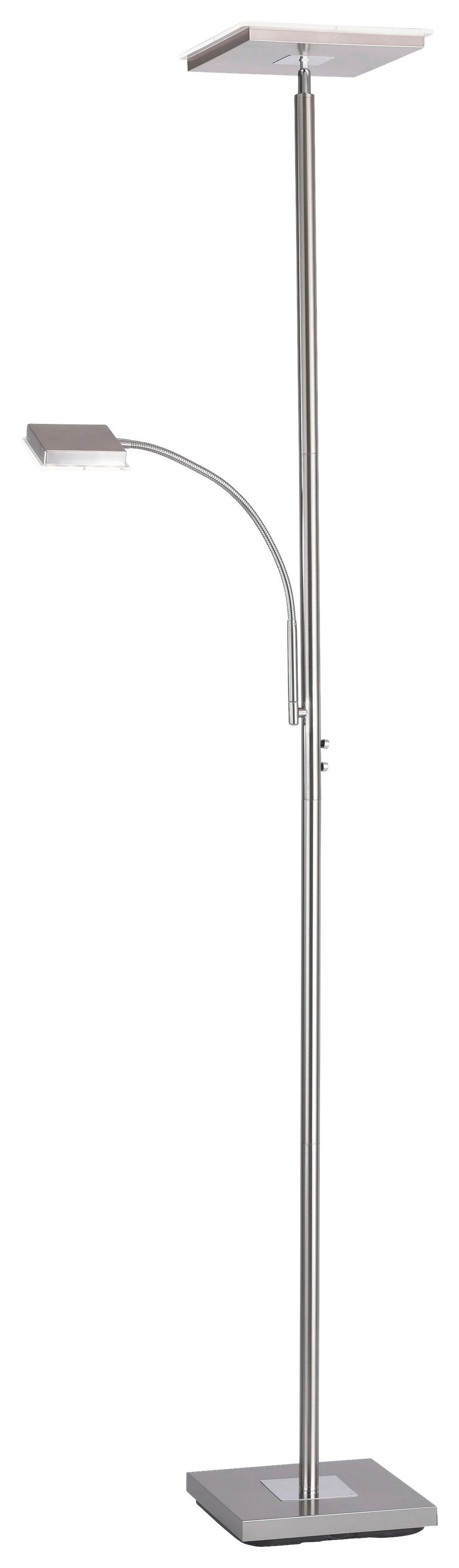 Just Light Deckenfluter 11710-55 Stahl Metall H: ca. 190 cm LED-Deckenfluter_Hans_eckig - Stahl (190,00cm) - Just Light