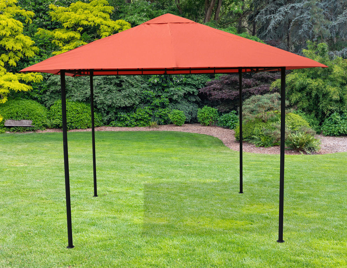 Grasekamp Pavillon Amalfi Flex terra Stahl B/H/L: ca. 300x253x300 cm Amalfi Flex - terra (300,00/300,00/253,00cm) - Grasekamp