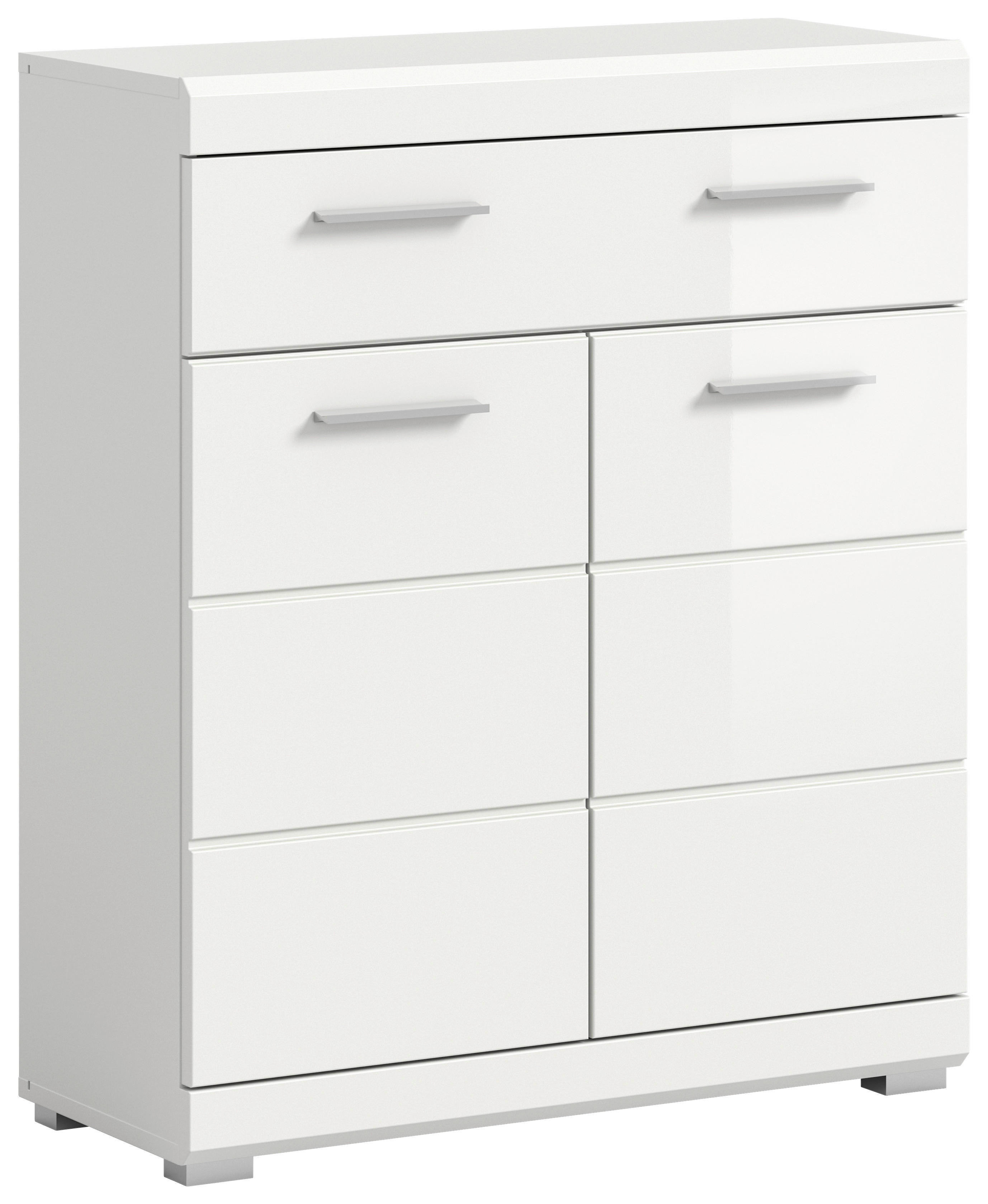 Schrank Scout weiß weiß Hochglanz B/H/T: ca. 74x88x31 cm Scout - weiß (74,00/88,00/31,00cm) - xonox.home