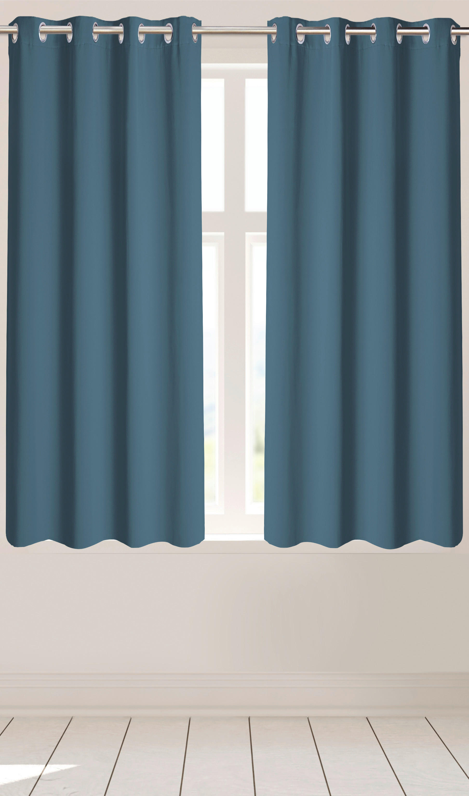 Ösenvorhang Verona blau B/L: ca. 140x145 cm Verona - blau (140,00/145,00cm)