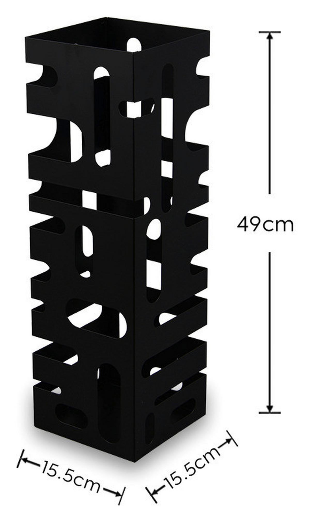 Schirmständer Doris schwarz Metall B/H/T: ca. 18x49x16 cm Doris - schwarz (18,00/49,00/16,00cm)