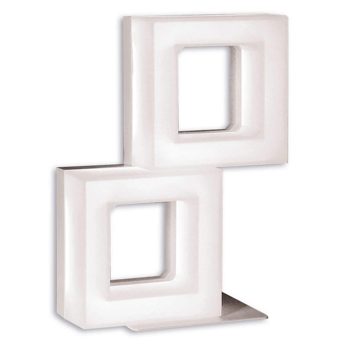 Näve Leuchten LED-Tischleuchte weiß Kunststoff Metall B/H/T: ca. 18x25x10 cm MOGGI - weiß (18,00/25,00/10,00cm) - Näve Leuchten