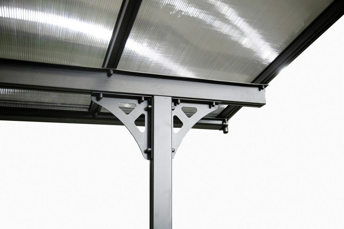 Westmann Terrassenüberdachung Bruce schwarz Aluminium B/H/L: ca. 617x270x300 cm Bruce - schwarz (300,00/617,00/270,00cm) - Westmann