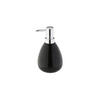 Seifenspender schwarz silber Keramik B/H/L/D: ca. 9x16,5x9x9 cm Seifenspender_Pisa schwarz - schwarz/silber (9,00/9,00/16,50cm) - Axentia