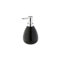 Seifenspender schwarz silber Keramik B/H/L/D: ca. 9x16,5x9x9 cm Seifenspender_Pisa schwarz - schwarz/silber (9,00/9,00/16,50cm) - Axentia