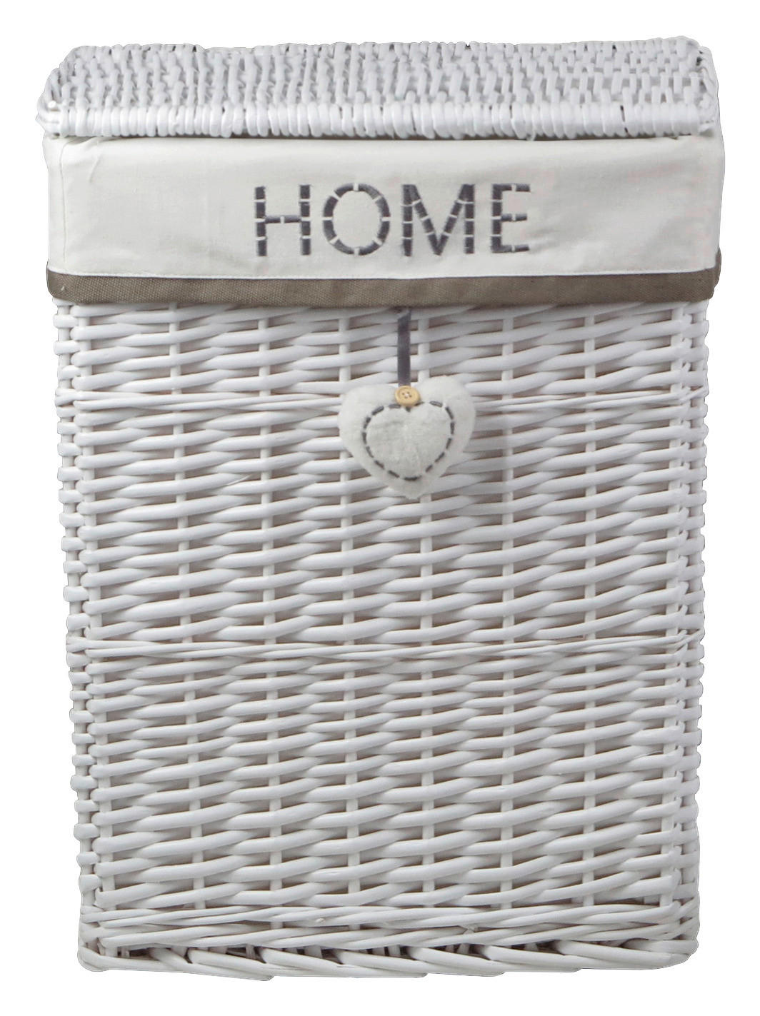 POCOline Wäschekorb weiß Weide B/H/L: ca. 28x48x38 cm Wäschekorb_Home_S - weiß (38,00/28,00/48,00cm) - POCOline