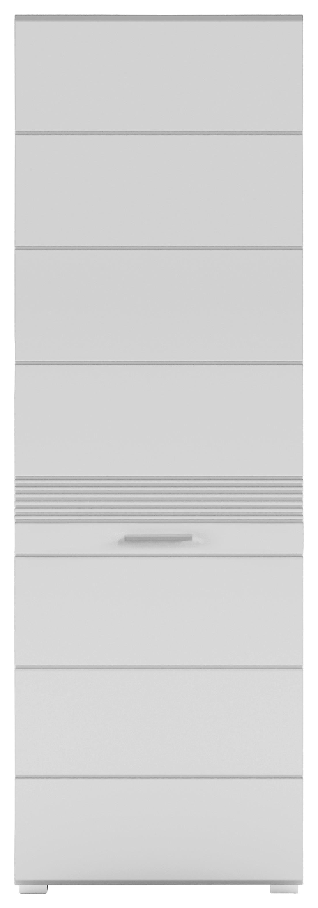 Garderobenschrank LINUS weiß weiß Hochglanz B/H/T: ca. 55x190x37 cm LINUS - weiß (55,00/190,00/37,00cm) - xonox.home