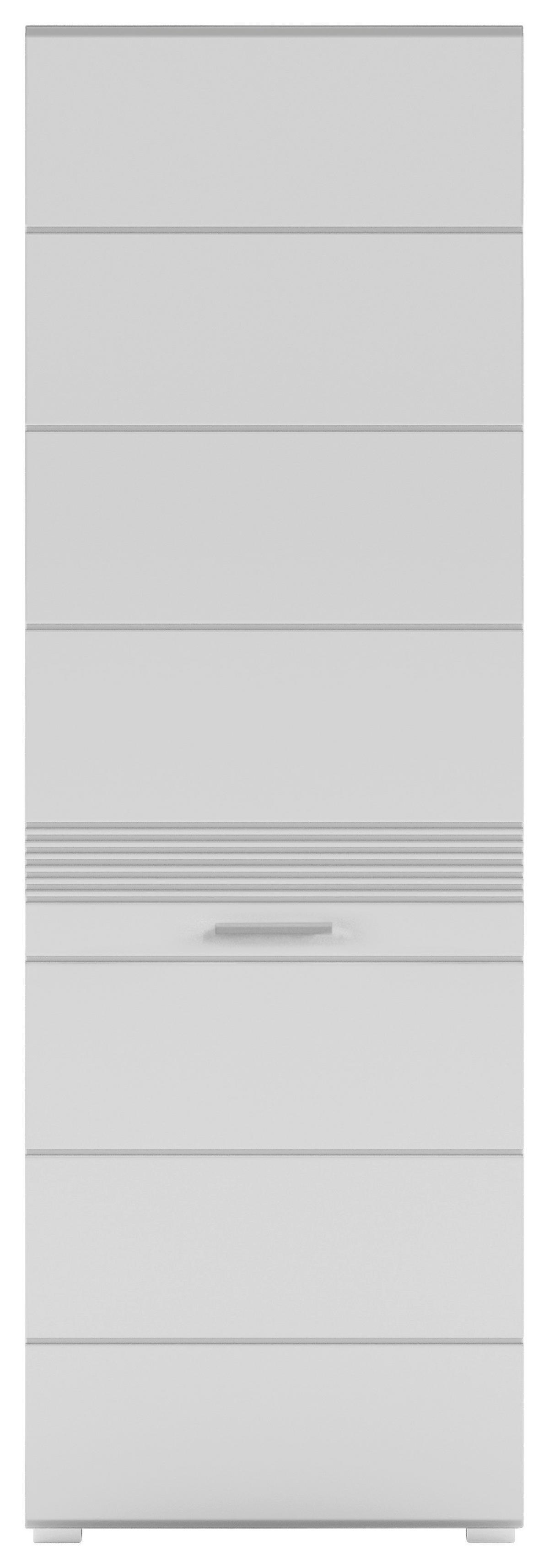 Garderobenschrank LINUS weiß weiß Hochglanz B/H/T: ca. 55x190x37 cm LINUS - weiß (55,00/190,00/37,00cm) - xonox.home