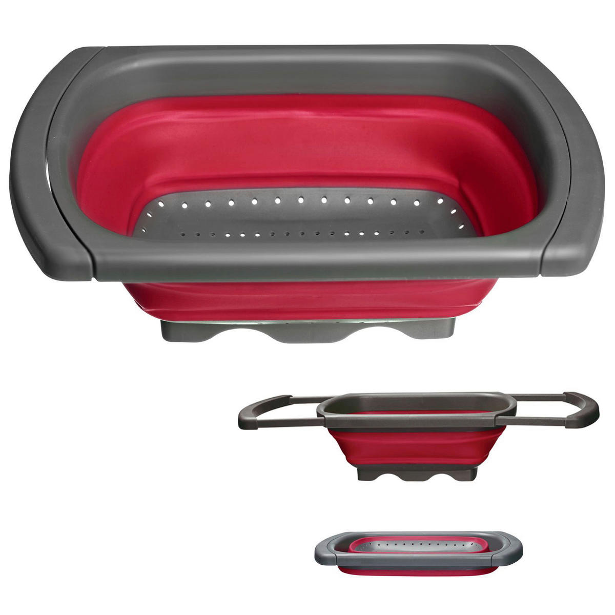 Westmark Küchensieb rot Kunststoff Küchensieb - rot/schwarz - Westmark