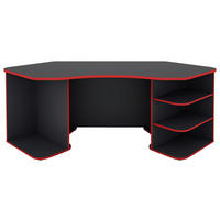 Schreibtisch THANATOS anthrazit rot B/H/T: ca. 198x76x85 cm THANATOS - rot/anthrazit (198,00/76,00/85,00cm) - byLIVING