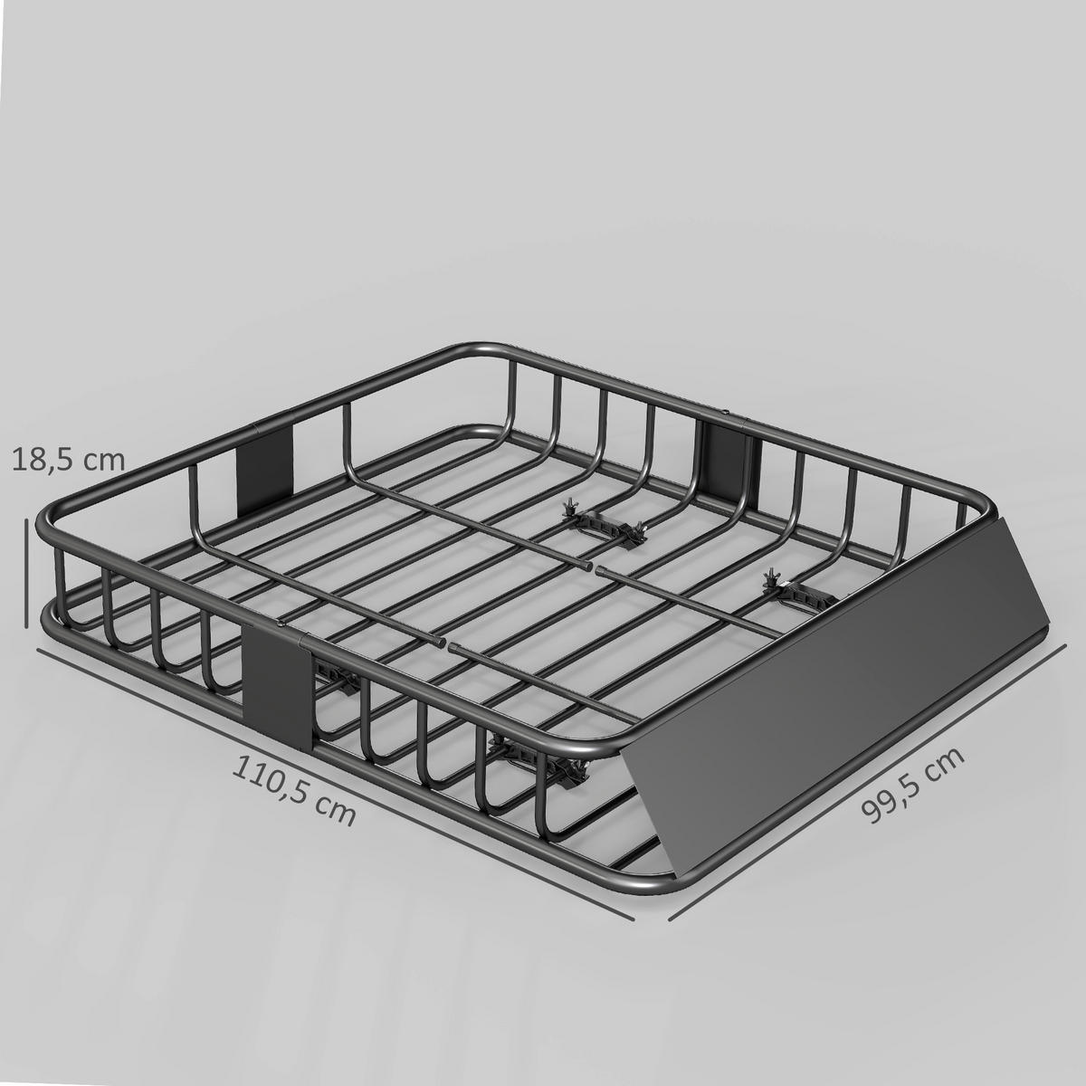 HOMCOM Dachträger Dachträger - schwarz (110,50/99,50/18,50cm) - HOMCOM