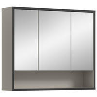 Spiegelschrank BAGNO schwarz Kaschmirgrau Nachbildung B/H/T: ca. 80x68x19 cm BAGNO - schwarz (80,00/68,00/19,00cm) - xonox.home