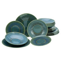 CreaTable Tafelservice Sea Breeze grün Steinzeug 18 tlg. Sea Breeze - grün - CreaTable