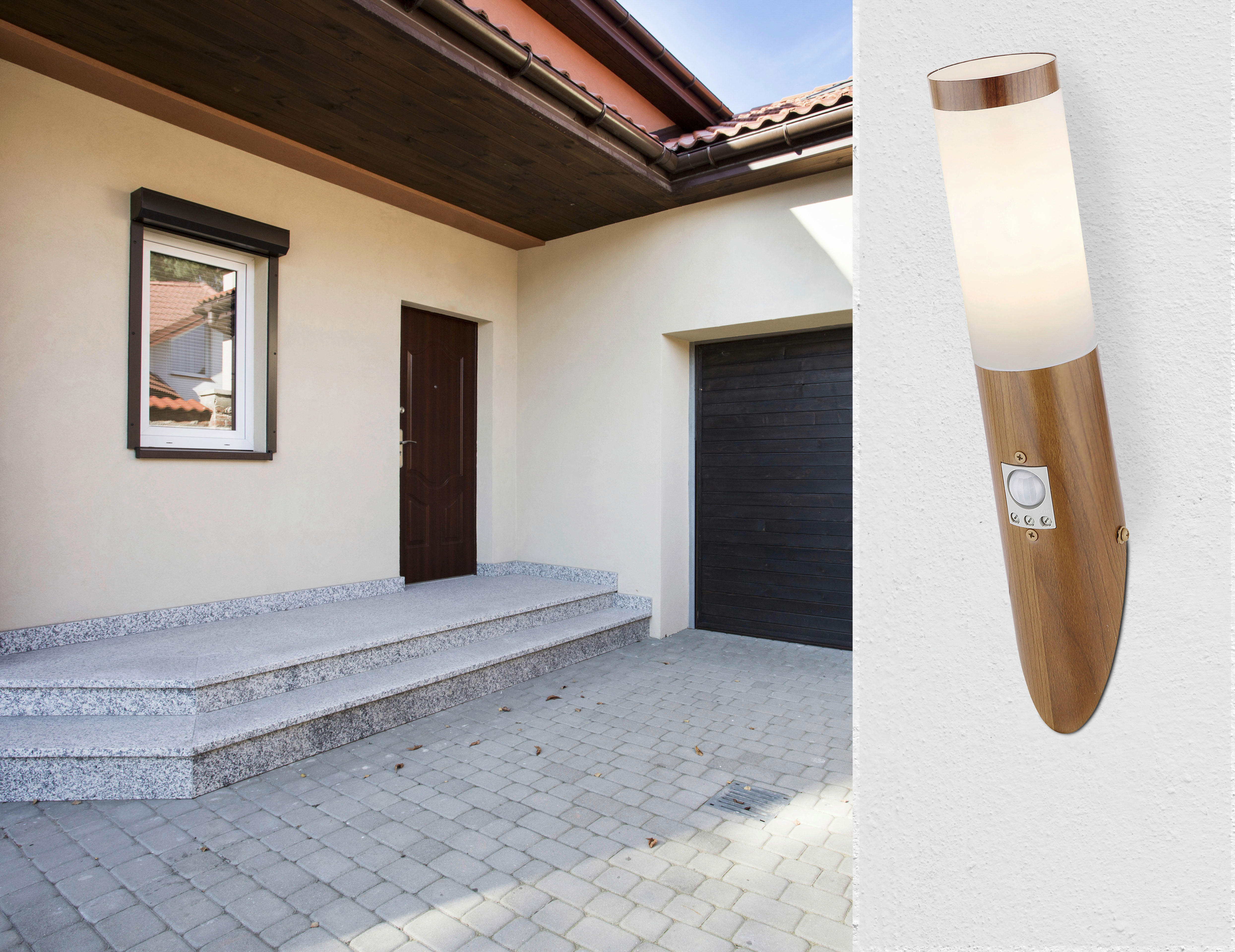 Außenleuchte braun Opal H/D: ca. 40,5x7,6 cm BOSTON - braun/Opal (7,60/40,50cm) - GLOBO