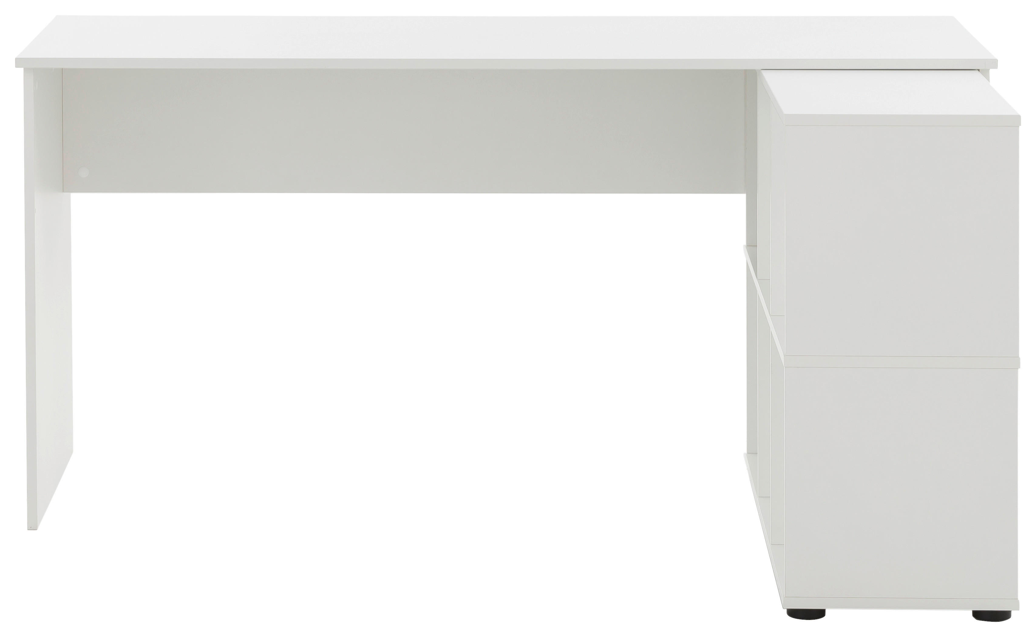 Eckschreibtisch Serie 400 perlweiß Optik B/H/T: ca. 150x73,6x121,6 cm Serie 400 - (150,00/73,60/121,60cm) - Möbelpartner