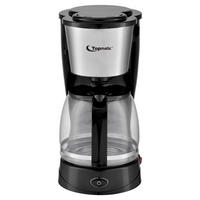 Topmatic Kaffeeautomat KM-800.1 schwarz stahlfarbig Kunststoff Edelstahl Glas B/H/T: ca. 15,6x31,6x25,2 cm Kaffeeautomat KM-800.1 - schwarz/stahlfarbig (15,60/31,60/25,20cm) - Topmatic