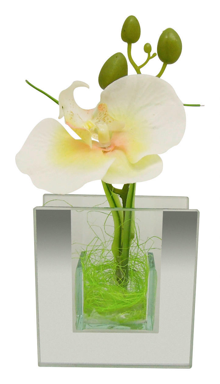 POCOline Vase klar Glas B/H/L: ca. 4x9x8,5 cm Spiegelvase_eckig - klar (8,50/4,00/9,00cm) - POCOline