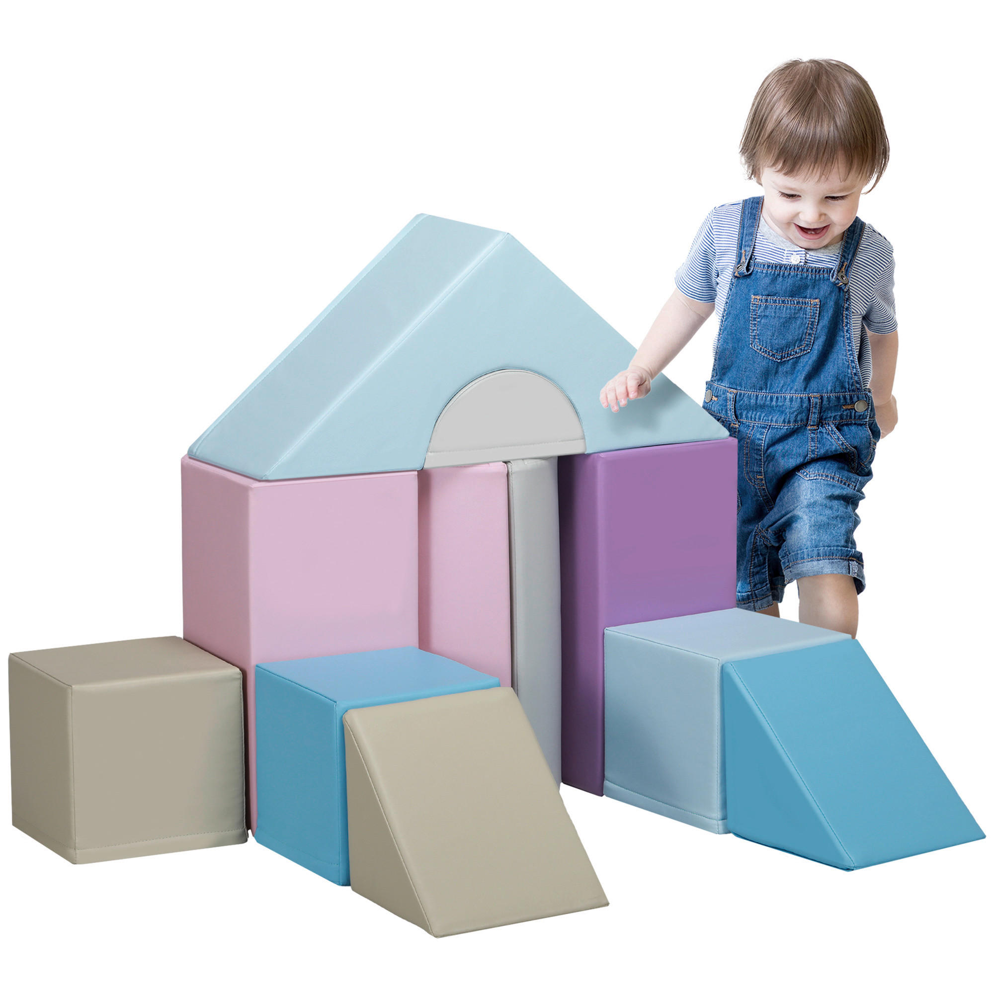 HOMCOM Bausteinset B/H/L: ca. 25x50x25 cm Bausteinset - multicolor (25,00/25,00/50,00cm) - HOMCOM