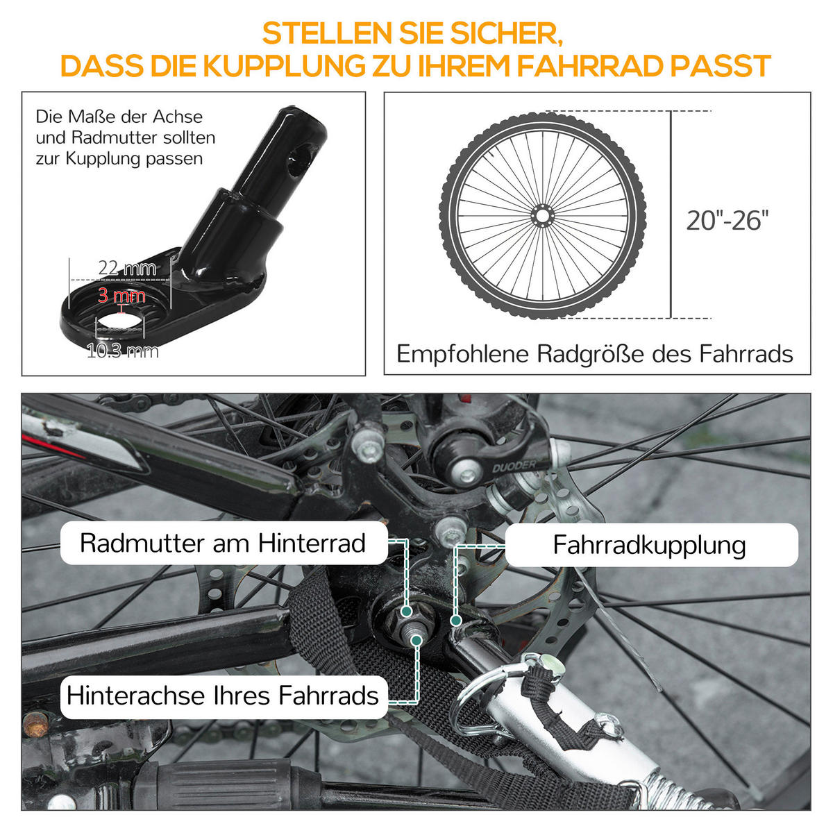 HOMCOM Fahrradanhänger schwarz schwarz B/H/L: ca. 715x139x49 cm Lastenanhänger - schwarz (49,00/715,00/139,00cm) - HOMCOM
