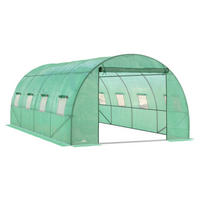 Outsunny Foliengewächshaus B/H/L: ca. 300x200x590 cm Foliengewächshaus - grün (590,00/300,00/200,00cm) - Outsunny