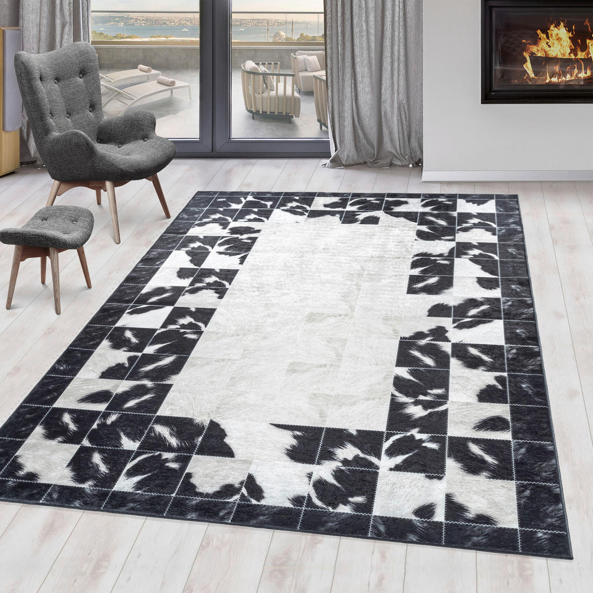 Ayyildiz Teppich FIESTA schwarz B/L: ca. 80x150 cm FIESTA - schwarz (80,00/150,00cm) - Ayyildiz