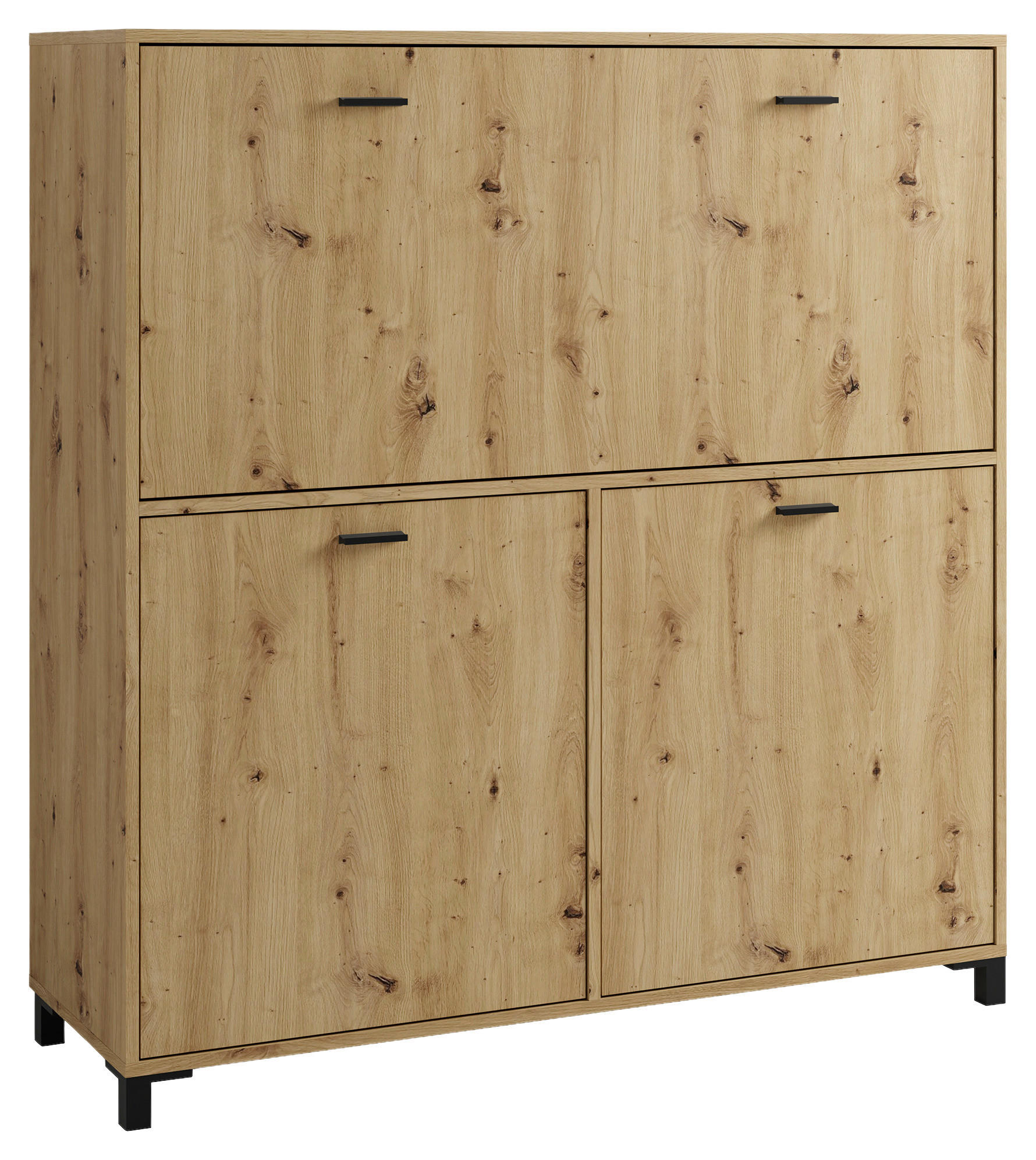 Sekretär MONTANA Eiche schwarz B/H/T: ca. 120x127x40 cm MONTANA - Eiche/schwarz (120,00/127,00/40,00cm) - byLIVING