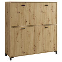 Sekretär MONTANA Eiche schwarz B/H/T: ca. 120x127x40 cm MONTANA - Eiche/schwarz (120,00/127,00/40,00cm) - byLIVING