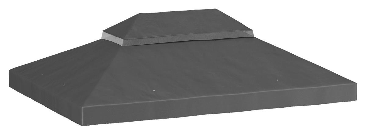 Outsunny Ersatzdach dunkelgrau Stoff B/H/L: ca. 300x1x400 cm Pavillon Ersatzdach - dunkelgrau (400,00/300,00/1,00cm) - Outsunny