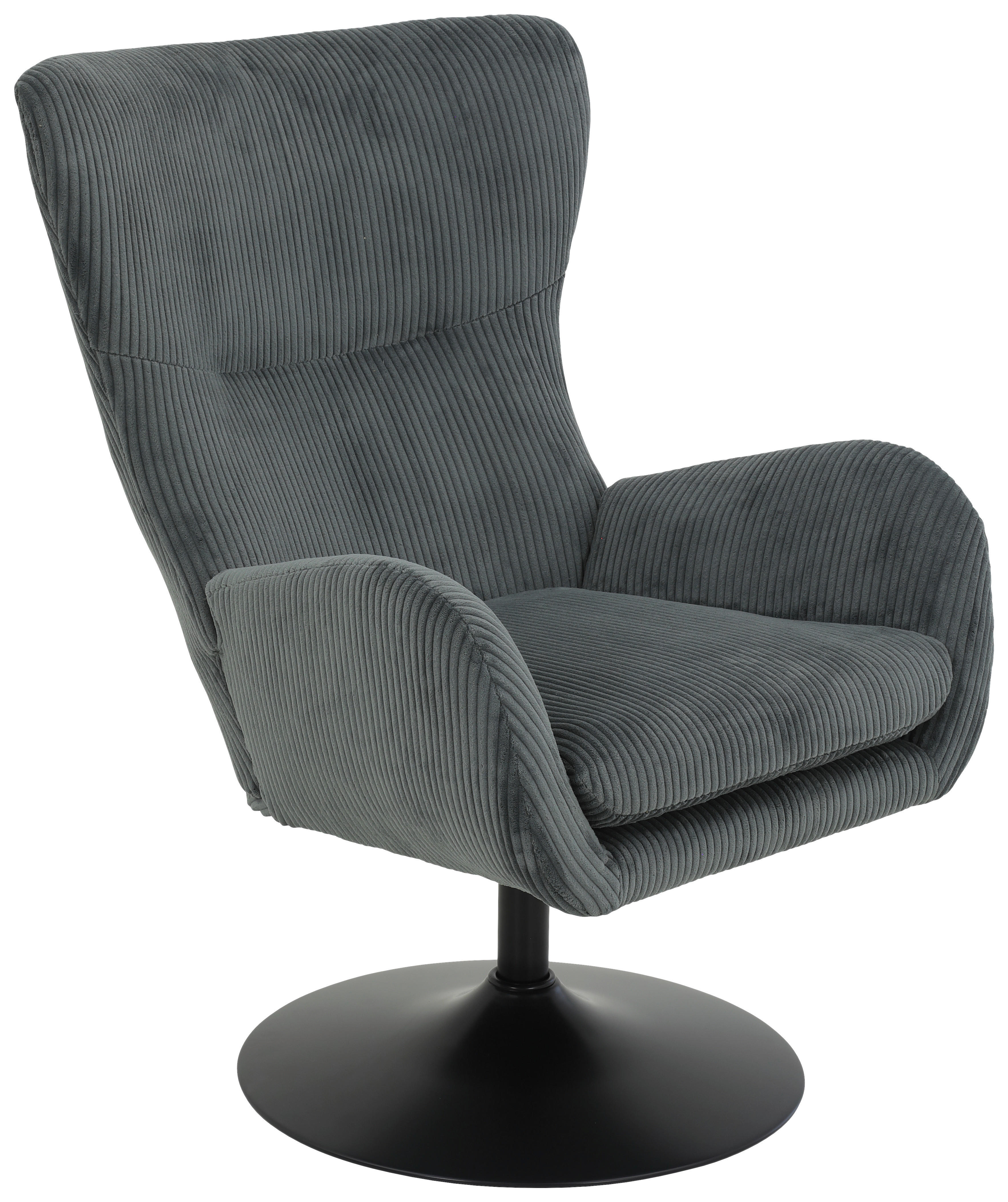 Sessel Samos dunkelgrau Microfaser B/H/T: ca. 72x96x81 cm Samos - schwarz/dunkelgrau (72,00/96,00/81,00cm)
