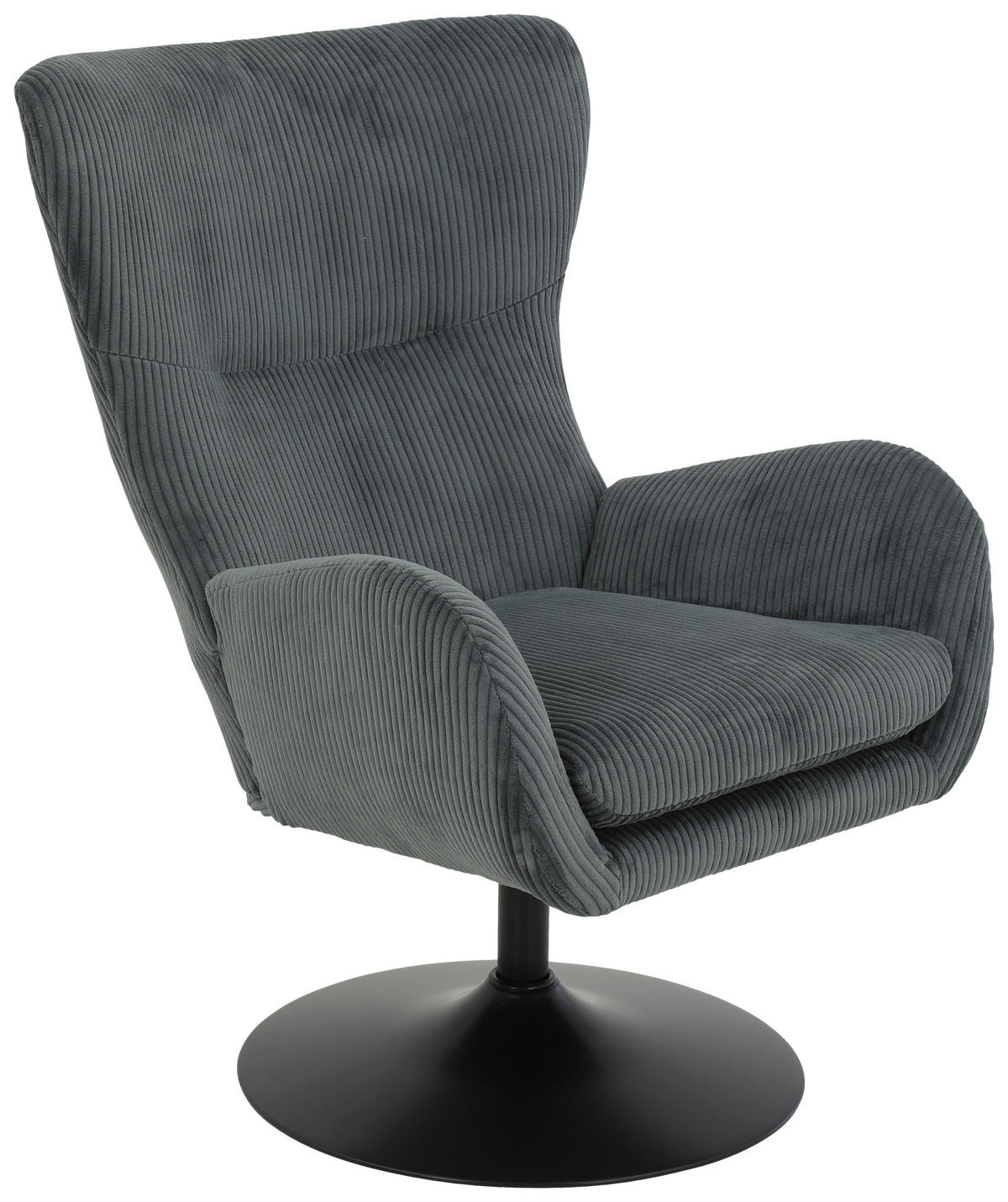 Sessel Samos dunkelgrau Microfaser B/H/T: ca. 72x96x81 cm Samos - schwarz/dunkelgrau (72,00/96,00/81,00cm)