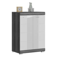 Kommode SCOUT Rauchsilber Nachbildung weiß Hochglanz B/H/T: ca. 60x85x37 cm SCOUT - weiß (60,00/85,00/37,00cm) - xonox.home