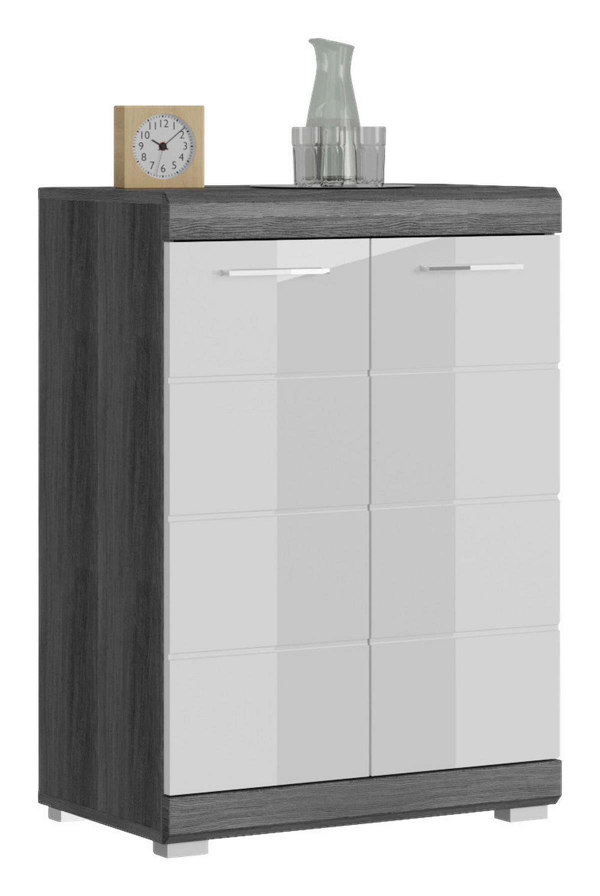 Kommode SCOUT Rauchsilber Nachbildung weiß Hochglanz B/H/T: ca. 60x85x37 cm SCOUT - weiß (60,00/85,00/37,00cm) - xonox.home