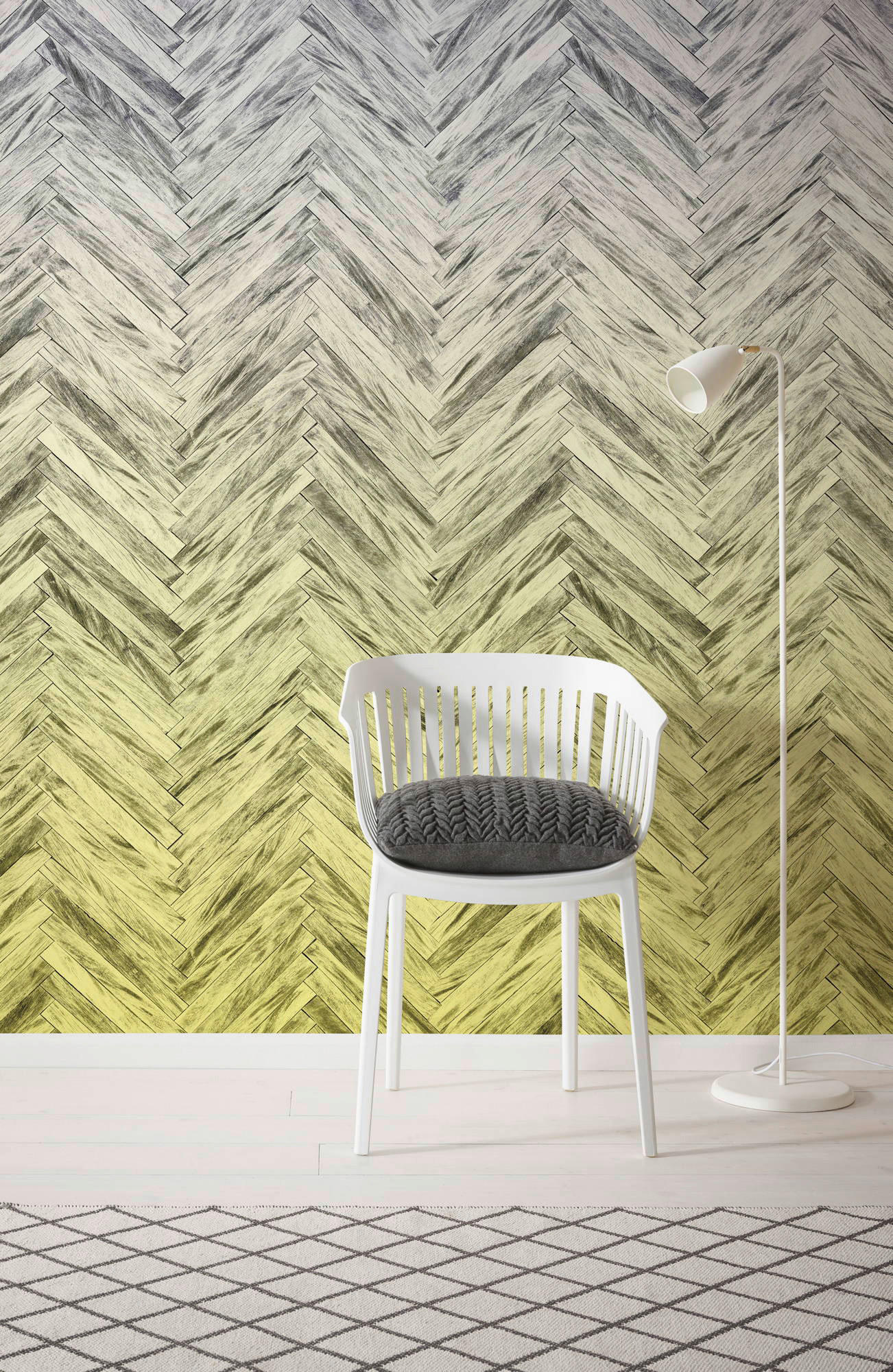 Komar Fototapete Herringbone Yellow B/L: ca. 400x250 cm Herringbone Yellow - (400,00/250,00cm) - Komar