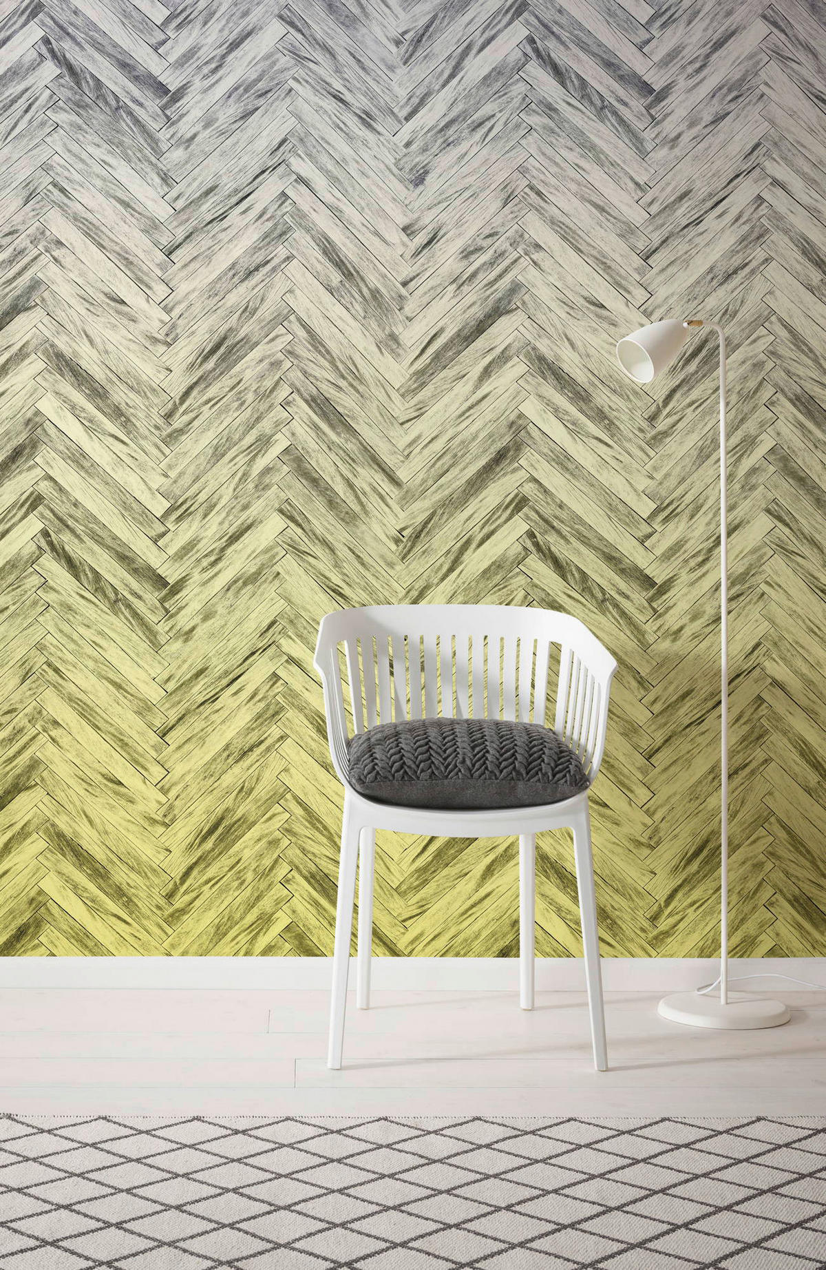 Komar Fototapete Herringbone Yellow B/L: ca. 400x250 cm Herringbone Yellow - (400,00/250,00cm) - Komar