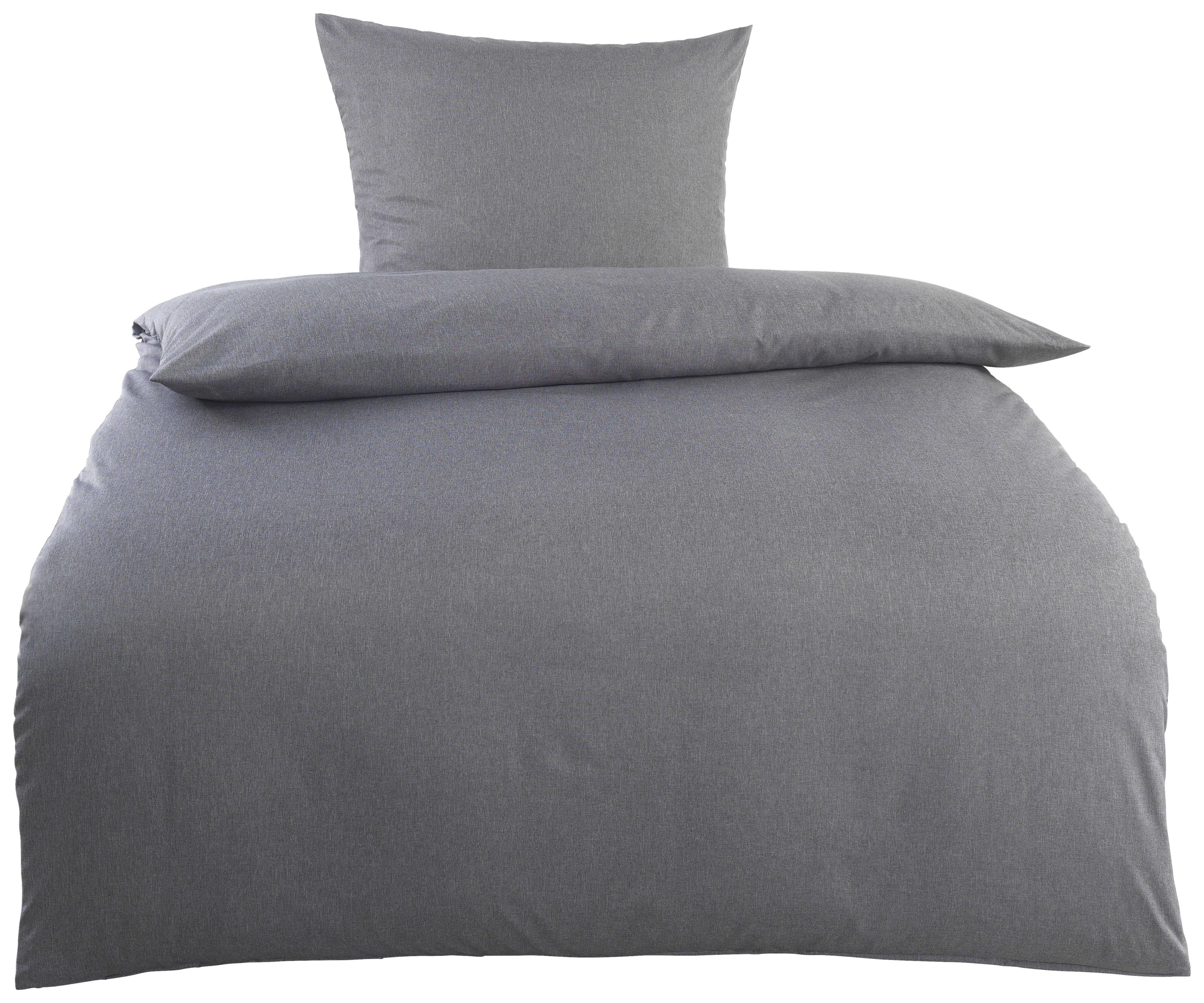 Microfaser Bettwäsche Bettwäsche_Microfaser-Melange grau - grau (135,00/200,00cm) - beau rêve