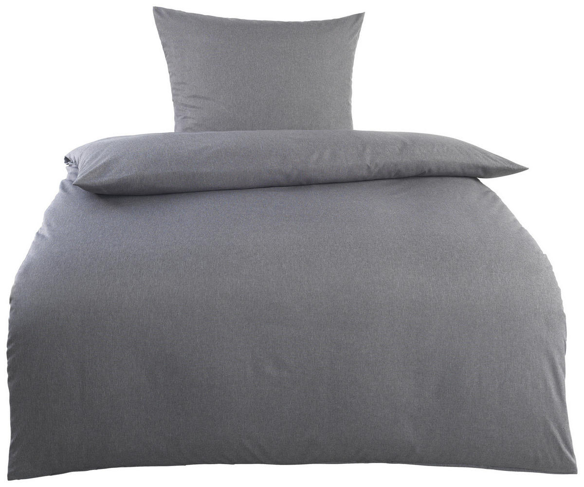 Microfaser Bettwäsche Bettwäsche_Microfaser-Melange grau - grau (135,00/200,00cm) - beau rêve