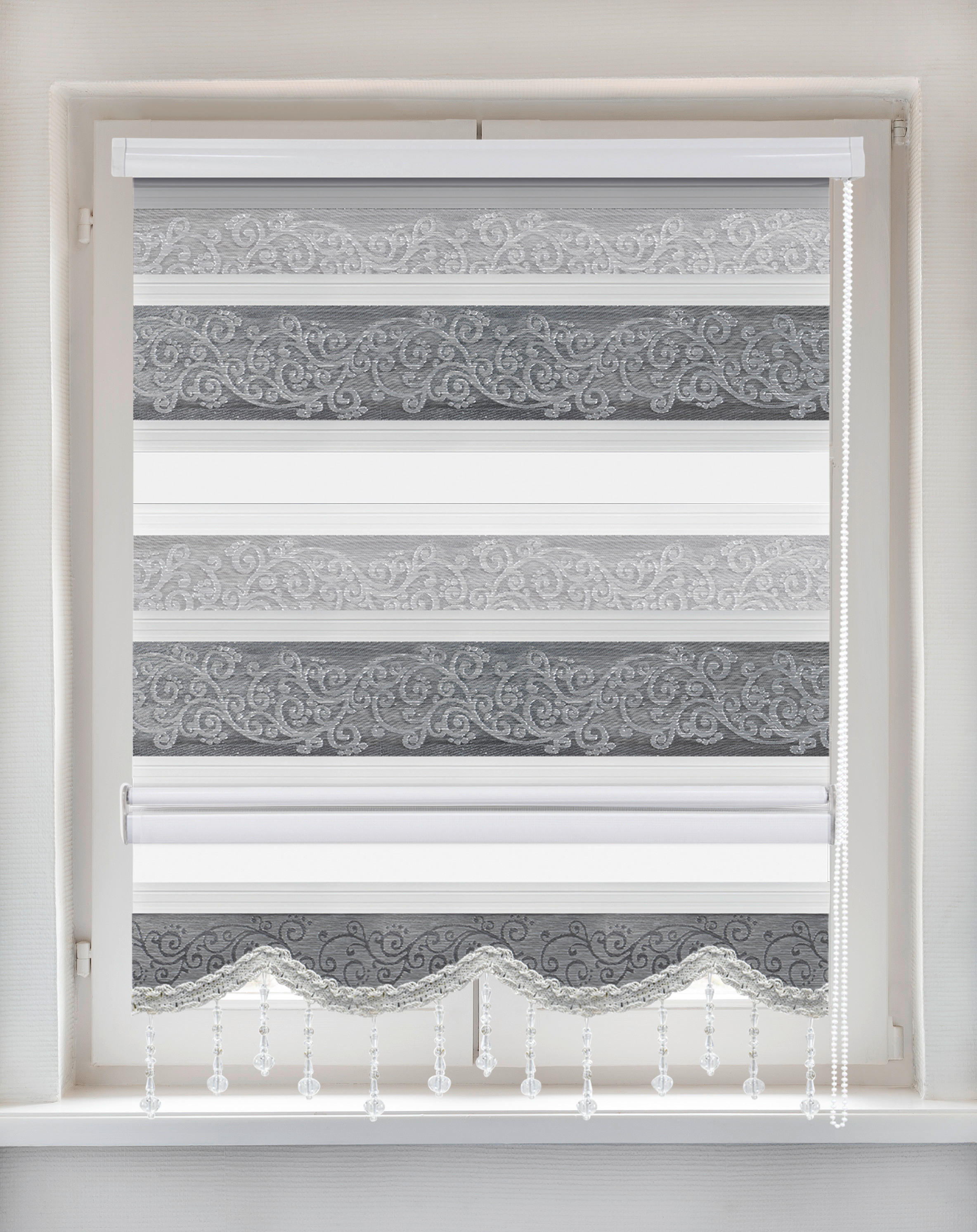 Doppelrollo Djerba silber B/L: ca. 80x160 cm Djerba - silber (80,00/160,00cm)