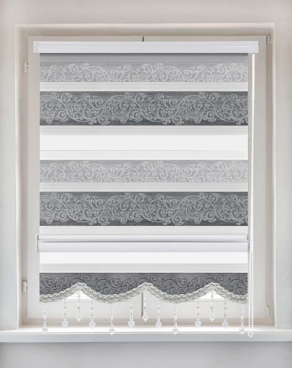 Doppelrollo Djerba silber B/L: ca. 80x160 cm Djerba - silber (80,00/160,00cm)