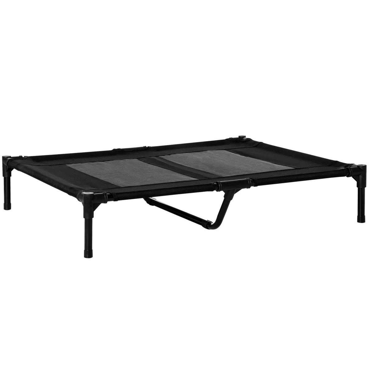 PawHut Hundeliege schwarz Metall B/H/L: ca. 76x18x92 cm Hundeliege - schwarz (92,00/76,00/18,00cm) - PawHut